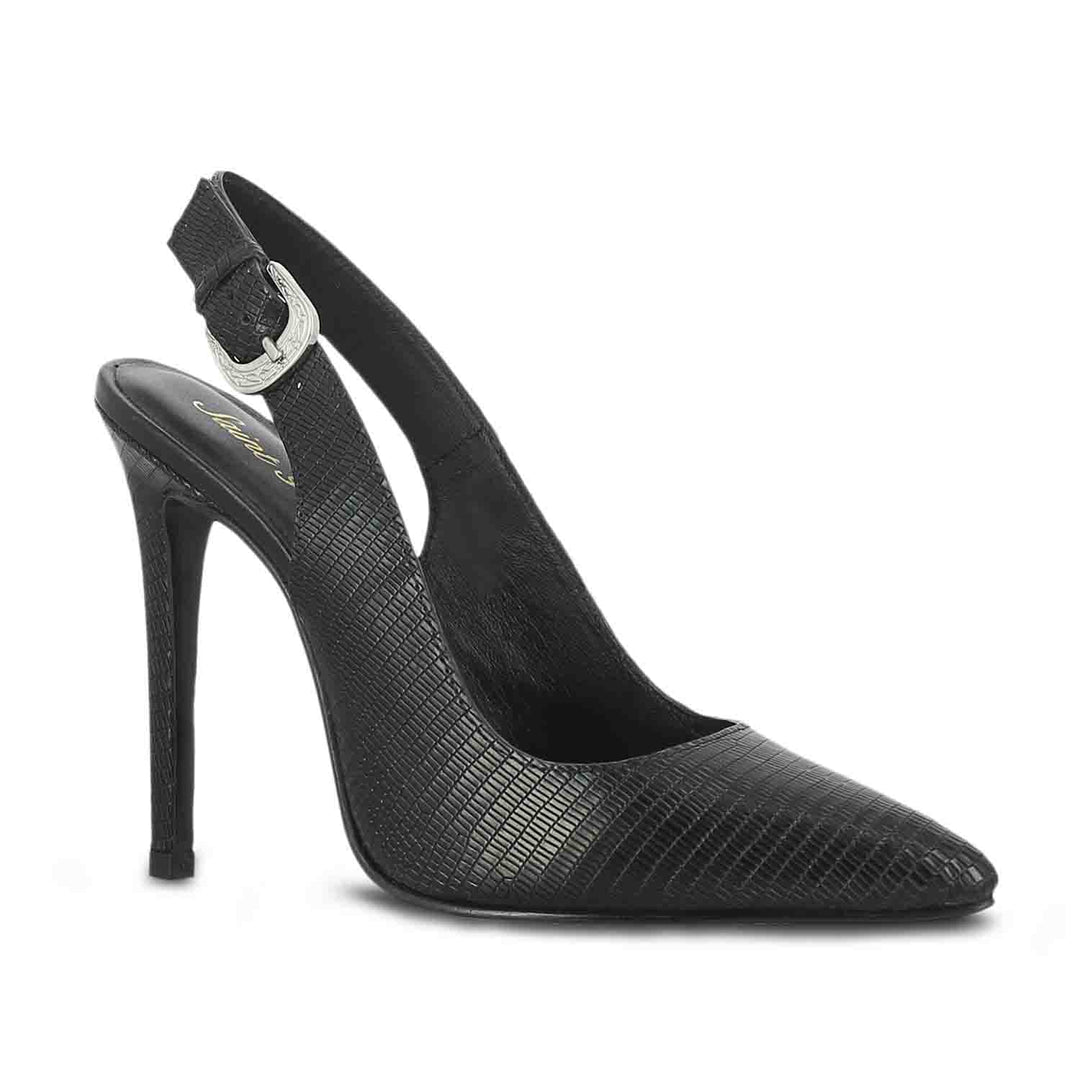 Saint Eilish Black Snake Print Leather Buckle Kitten Heels - Stylish, edgy kitten heels with a bold snake print for a chic and trendy look.
