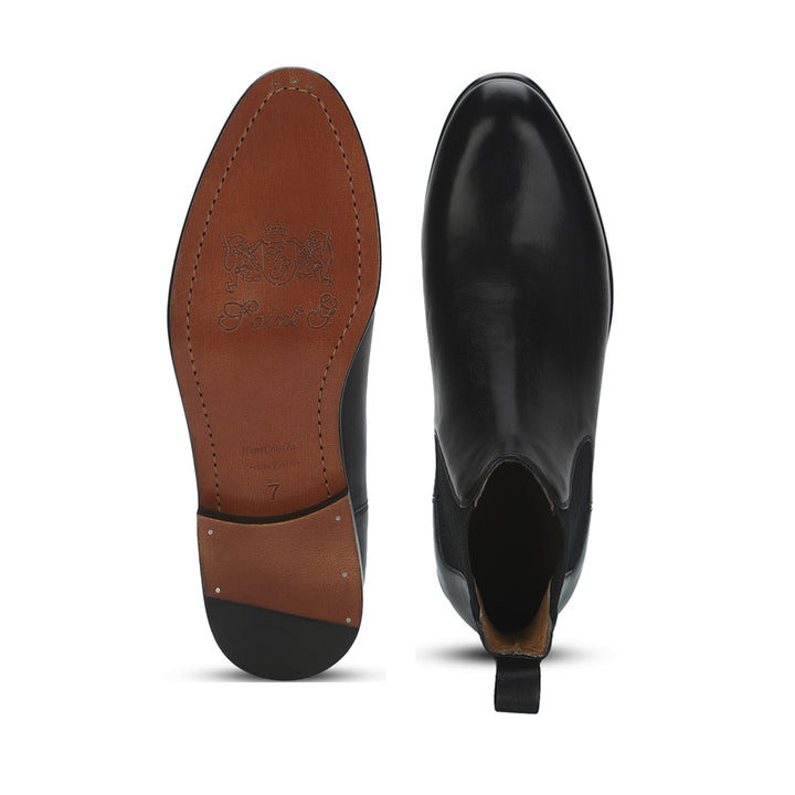 Saint Lorenzo black  leather Chelsea boot - SaintG