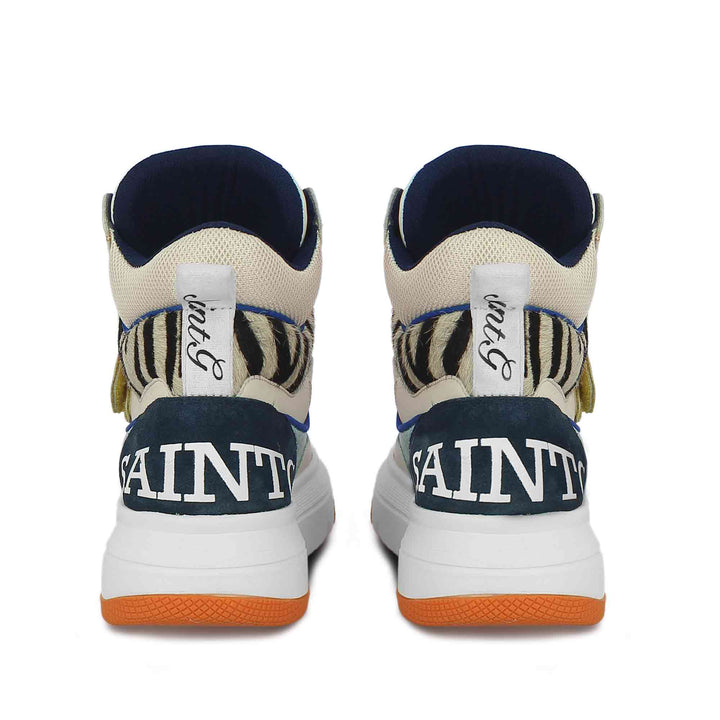 Saint Laurel Multi Color Leather Handcrafted Sneakers.