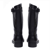 Saint Martina Black Leather Calf Boots - SaintG