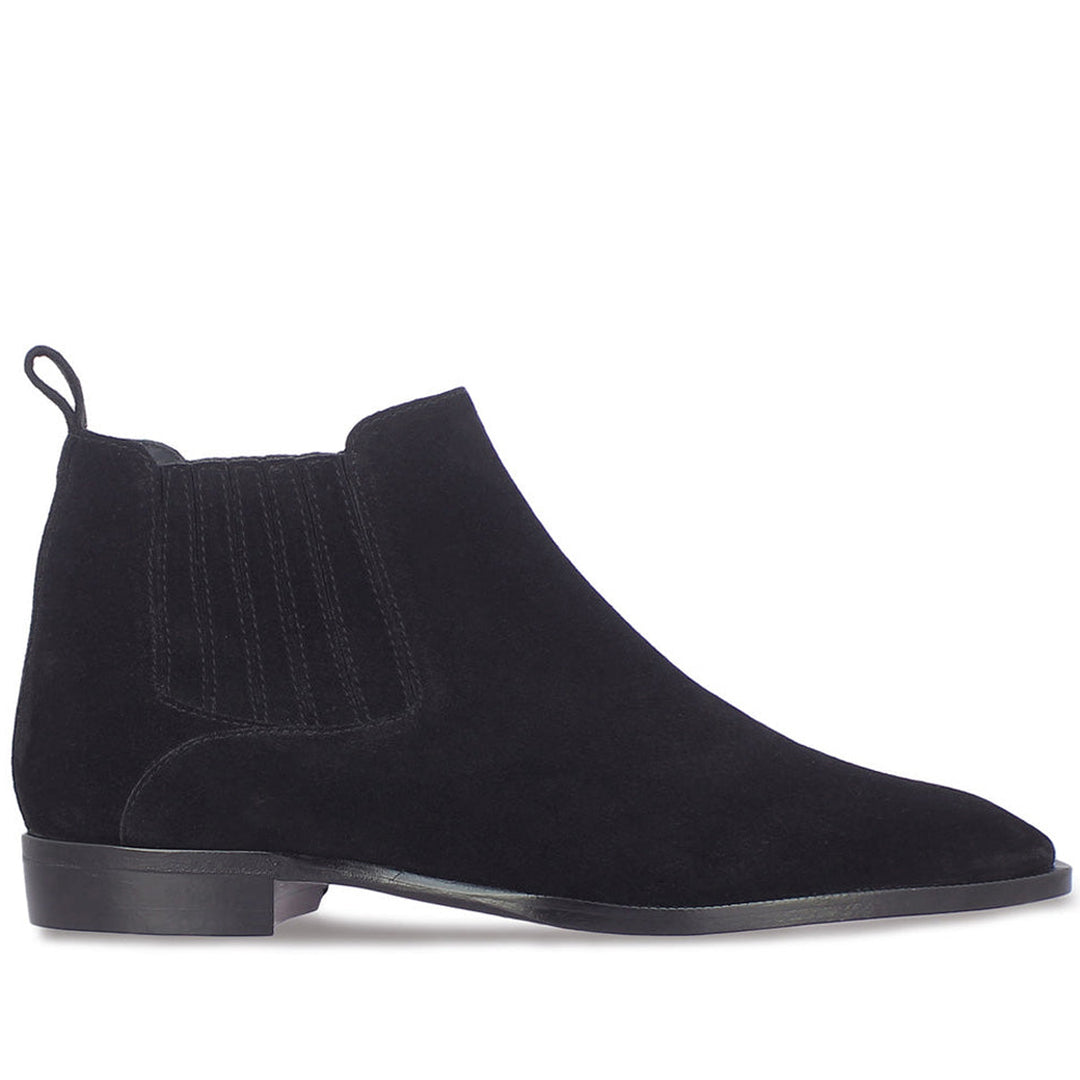 Black Suede Leather Handcrafted Chelsea Boots for men