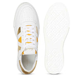 Saint Felix White & Yellow Leather Sneakers