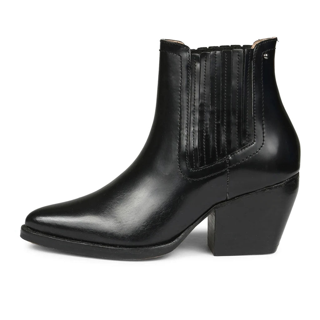 Saint Helena Black shiny Patent Leather Chelsea Boots - SaintG