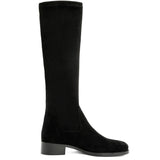 Saint Amy Black Stretch suede Leather Knee High Boots