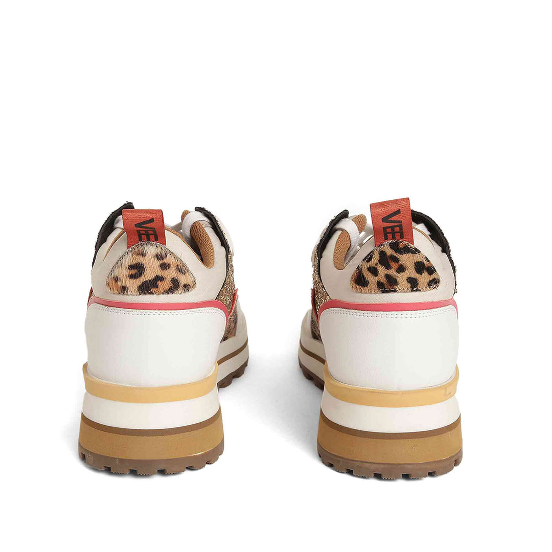 Saint Cressida Leopard Print Leather Sneakers