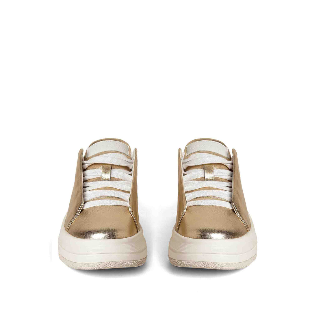 Saint Fantasia Gold Leather Handcrafted Sneakers