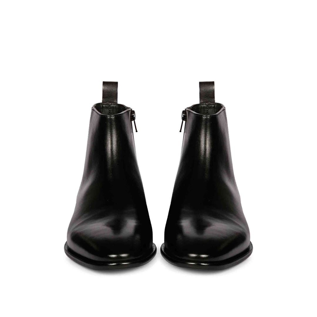 Saint Theo Black Leather Handcrafted Chelsea Boots