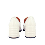 Saint Valentina White Leather Handcrafted Moccasins
