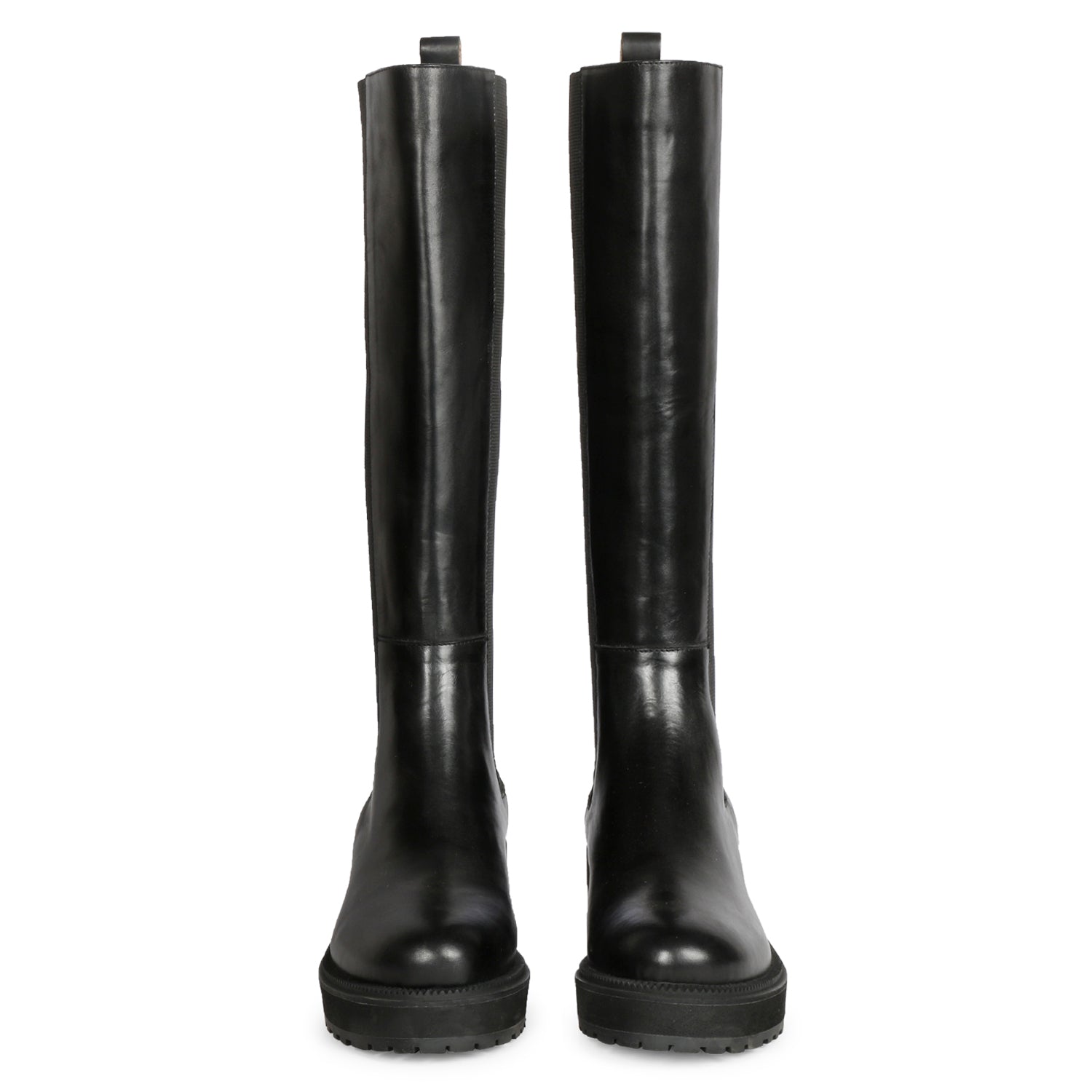 Buy Women's Adriana Black Leather Knee-High Long Boots Online