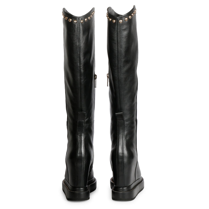 Saint Adelmo's Trendy Long Boots in Black Leather