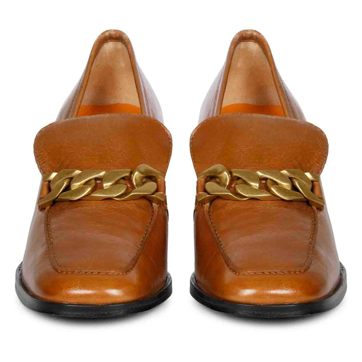 Saint Aisling Rust Distressed Leather Handcrafted Moccasins