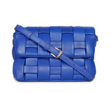 Giada Blue Woven Leather Cross Body Sling Bags