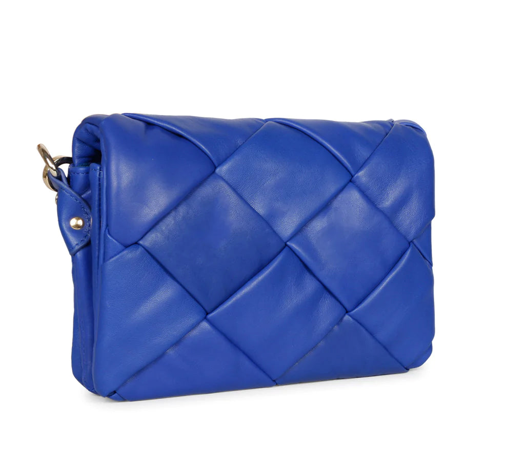 Kate Blue Leather handcrafted Cross Body Sling Bags