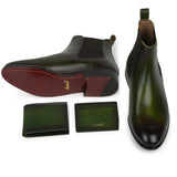 Saint Agostino Two Color Toned Olive Leather With Set - SaintG India
