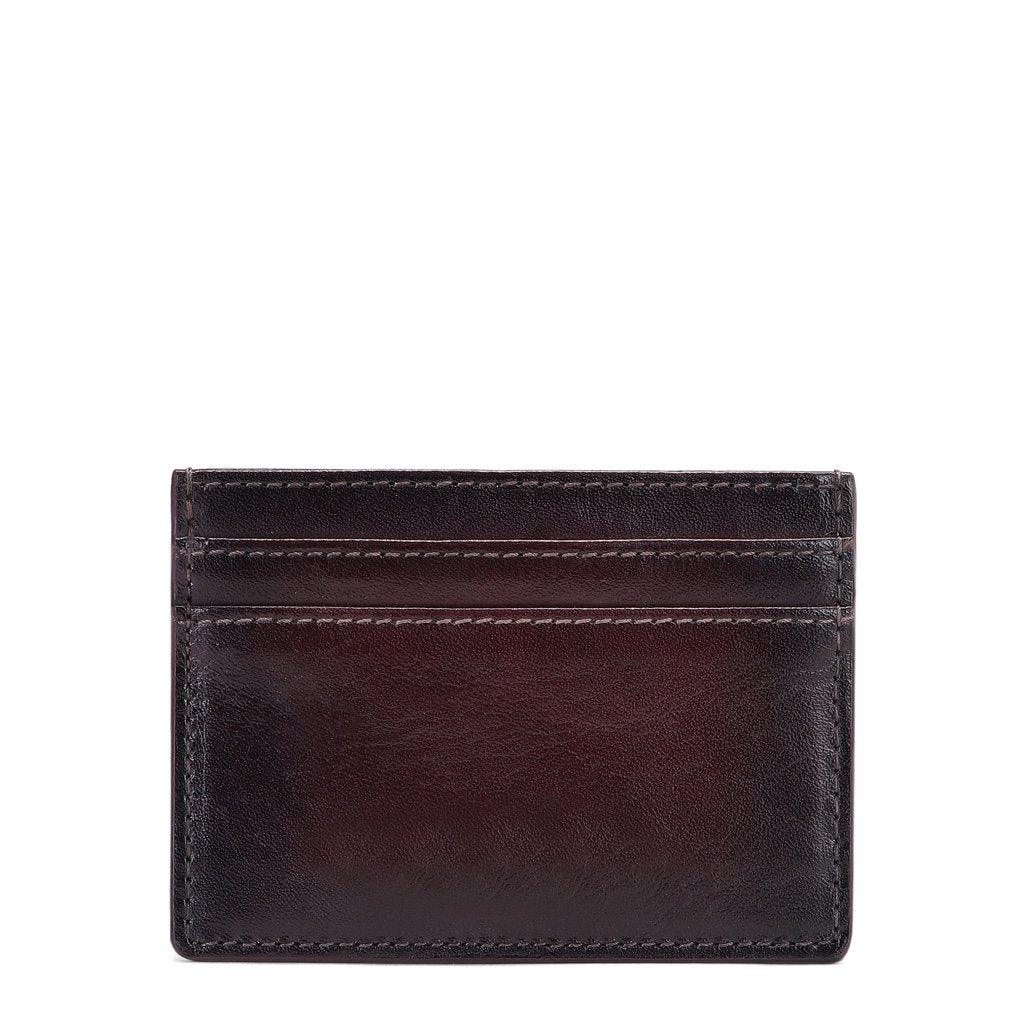Dark Brown Leather Men's Wallet Set - SaintG India