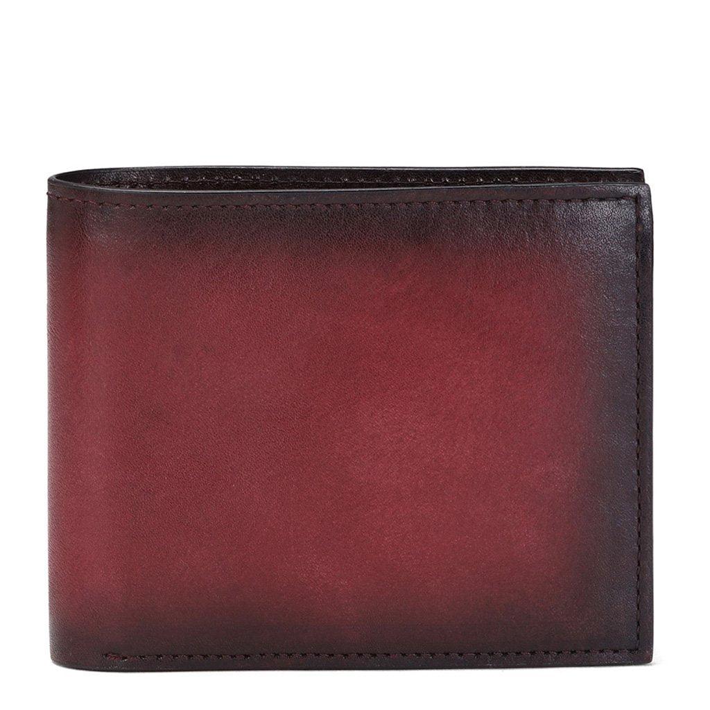 Red Italian Leather Men's Wallet Set - SaintG India
