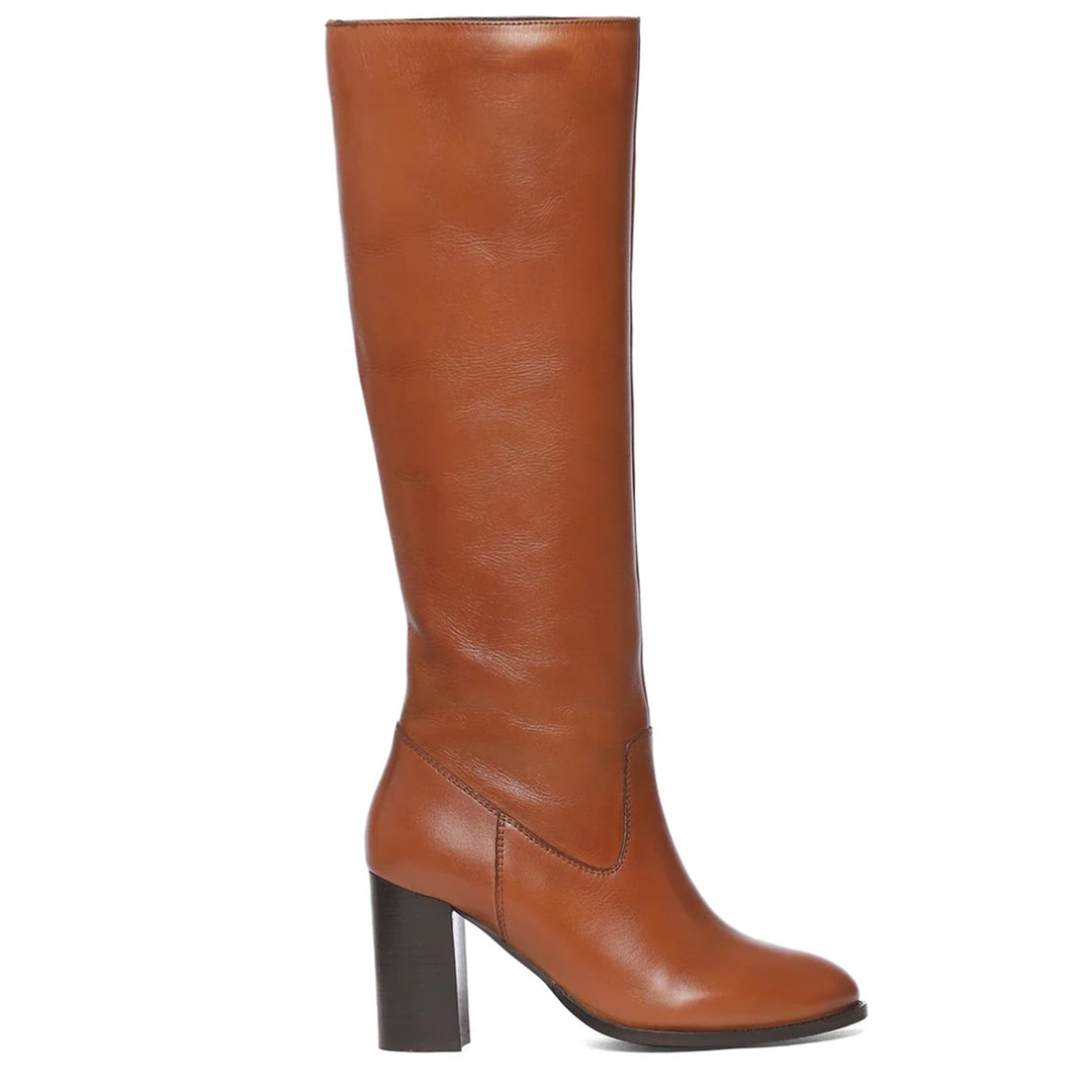 Saint Gillian Tan Leather Knee High Long Boots