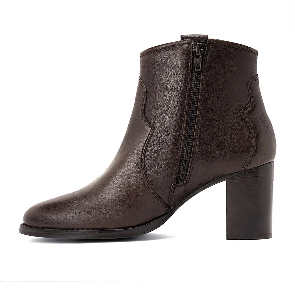 Saint Dorothy Brown Leather Ankle Boots - SaintG