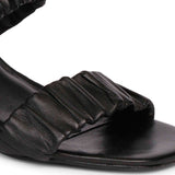 Saint Ariana Black Leather Mid Stiletto Heels