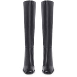Saint Lia Black Leather Knee High Slouch Boots