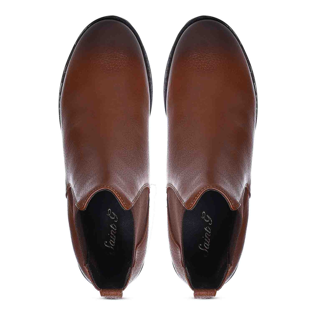 Saint Sophia Brown Leather Ankle Boots - SaintG