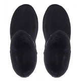 Saint Estrella Metal Studded Black Suede Snug Boots