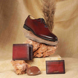 SaintG Mens Bordo Color Leather Boot With Set - SaintG India