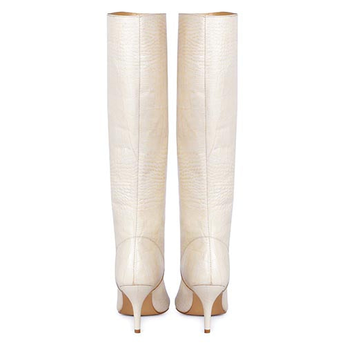 Wide Calf Boots Croc High Boots Croc Tall Leather Boots Wide Calf