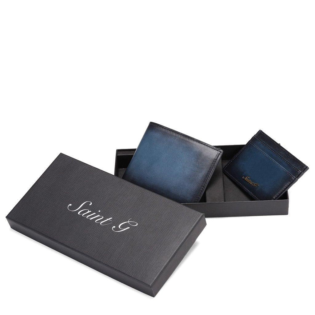 Blue Leather Card Holders