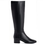 Saint Ivanna Black Leather Knee High Boots