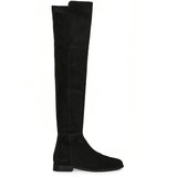 Saint Isabella Black Strech Suede above the knee boots