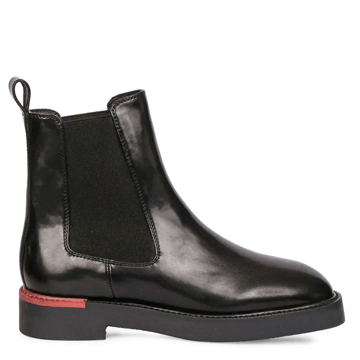 Saint Aster Black Leather Handcrafted Chelsea Boots