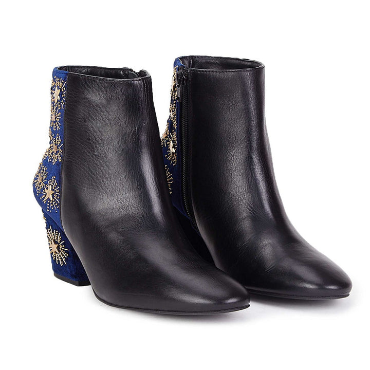 Saint Savina Blue Leather Ankle Boot - SaintG