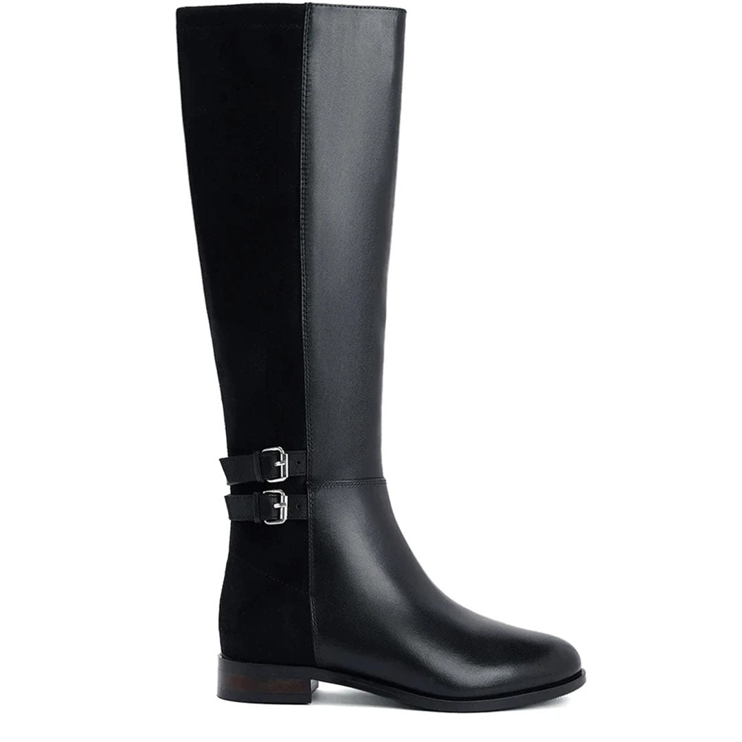 Saint Serafina Black Leather Knee High Boots - SaintG India