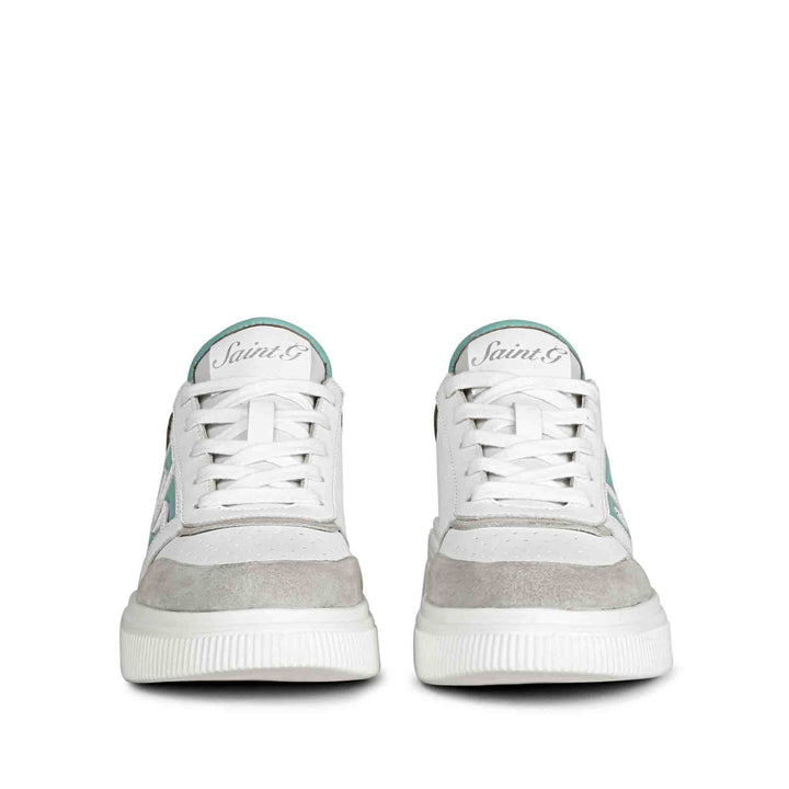 Saint Aloisia Mint Leather Sneakers