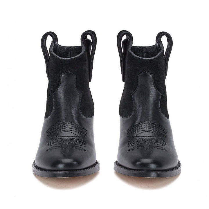 Saint Florence Black Leather Ankle Boot - SaintG
