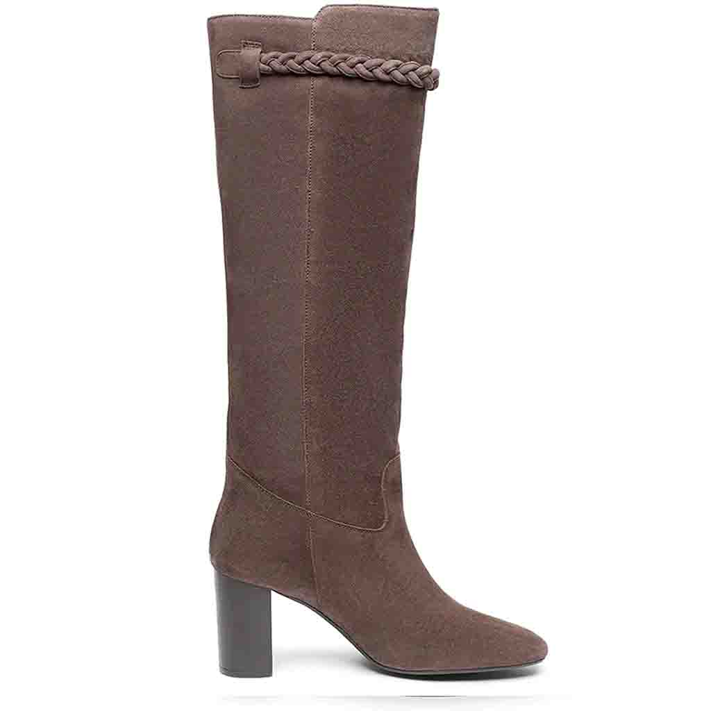 Saint Zinon Brown Suede Leather knee High boots