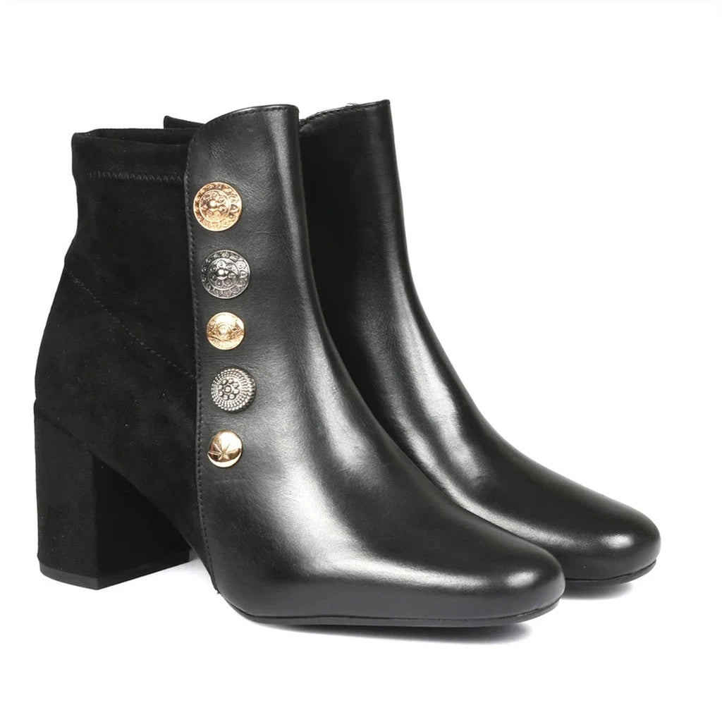 Saint Rita Black Leather Ankle Boots - SaintG