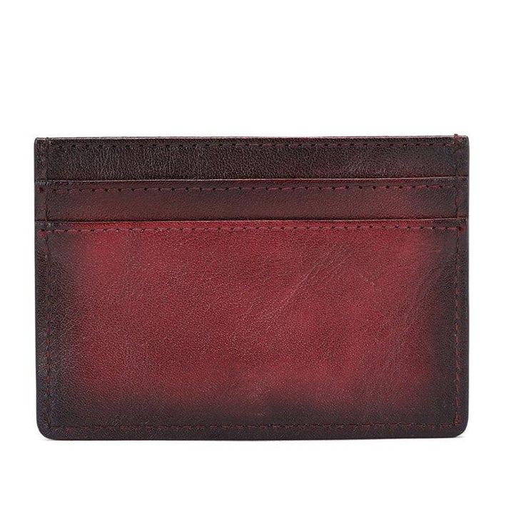 Red Italian Leather Card Holders
