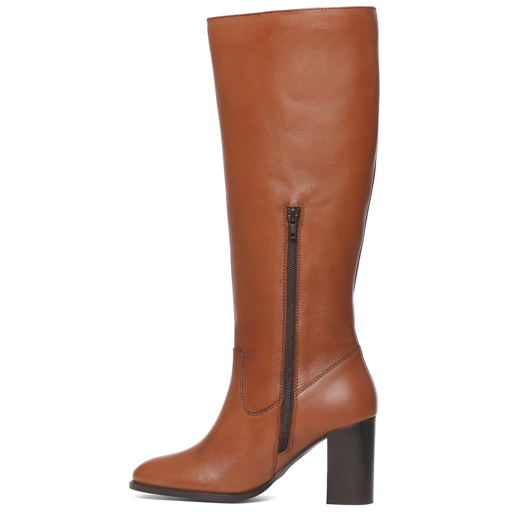 Saint Gillian Tan Leather Knee High Long Boots