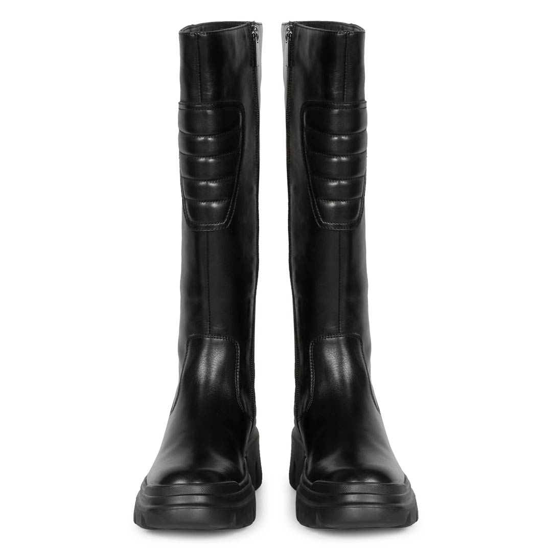 saint-eloise-black-leather-lug-sole-knee-high-boots-front