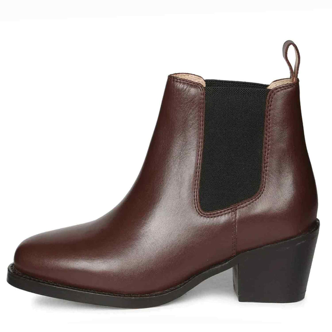 Saint Luna Brown Leather Ankle Boots - SaintG India