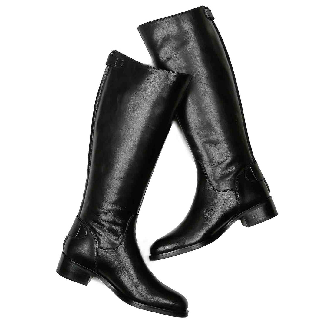Saint Stella Black Leather Knee High Boots - Main Image