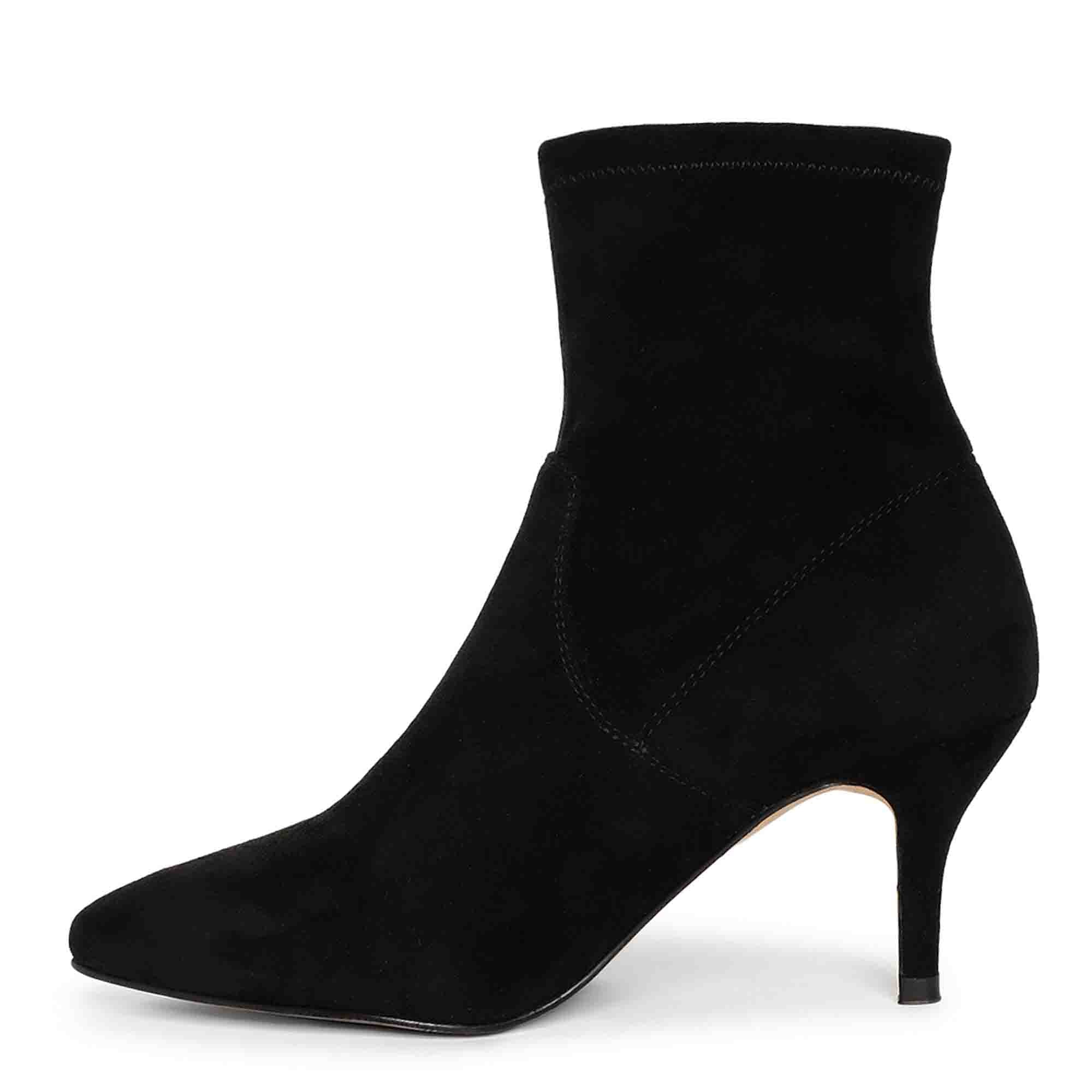 Buy Faux Leather 2022 Booties Low Heel Stiletto Heels Elegant Dress Shoes Sock  Boots Business Casual Fur Lined Kitten Heel 7622140962F | BuyShoes.Shop