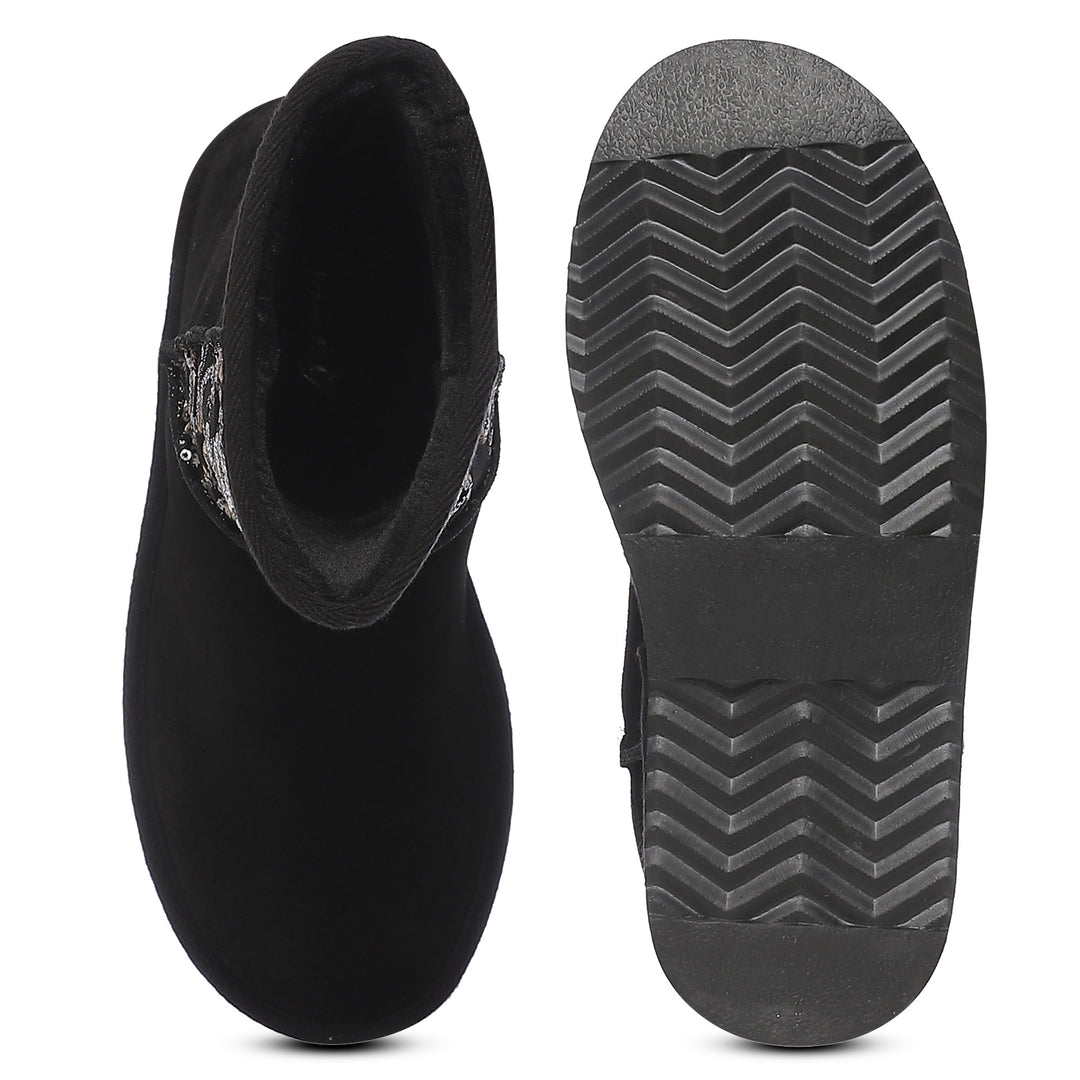 Saint Corah Sequins Black Snug Boots